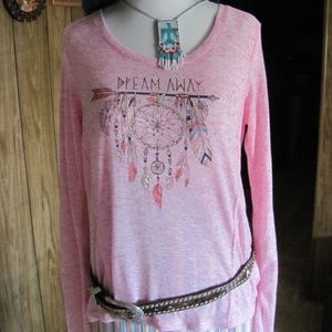 ROPER LADIES DREAM AWAY PINK PULLOVER SHIRT NWT